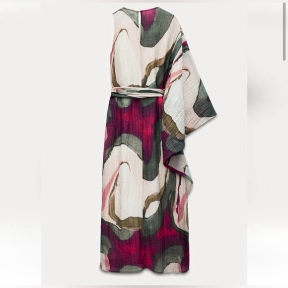 Zara Asymmetrical Multicolor Maxi Dress - Picture 3 of 7